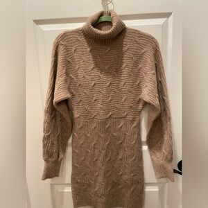 Lulu's Textured Tan Turtleneck Sweater